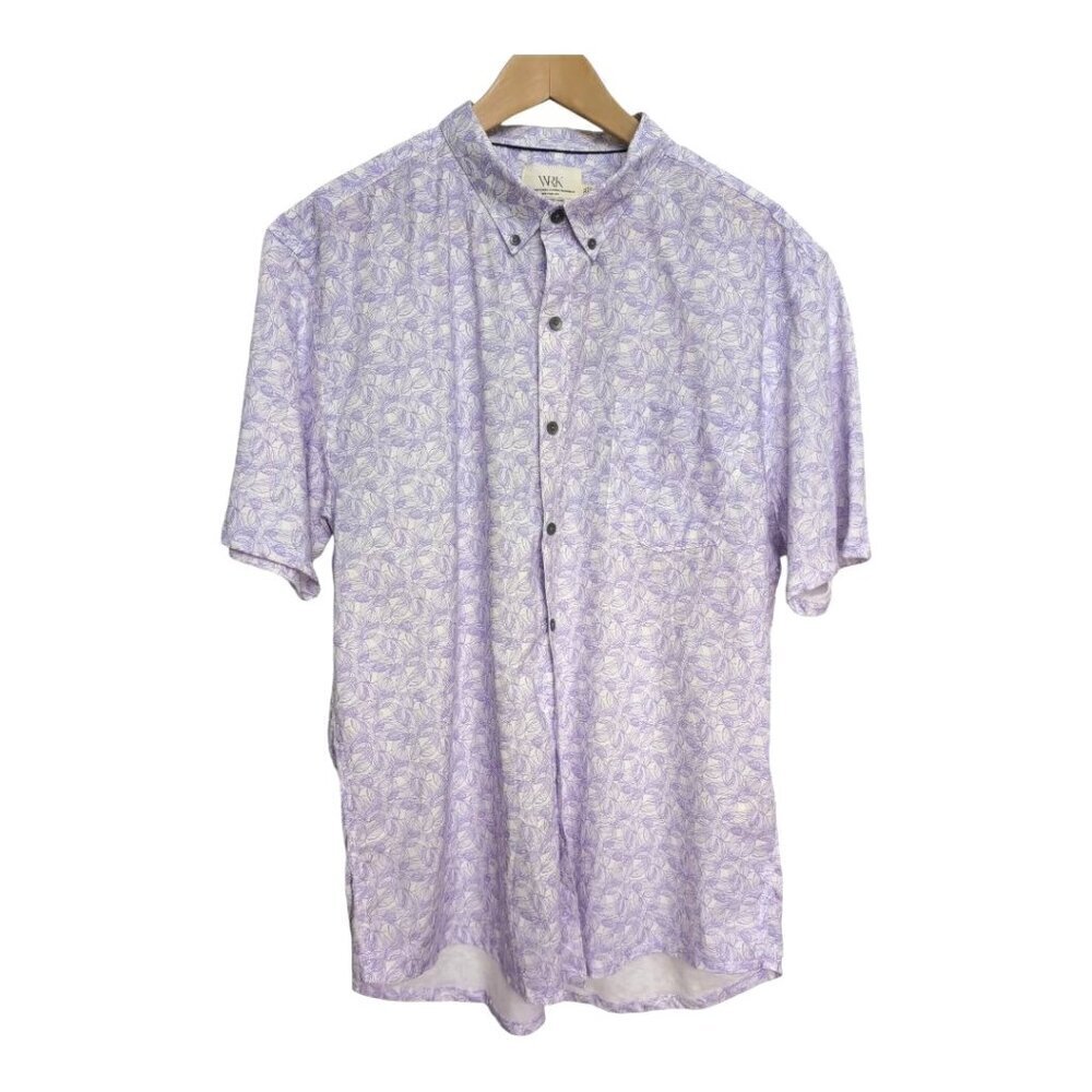 WRK Shirt The Reworked Knit Panel Short Sleeve‎ NWT Stitch Fix Slim Fit XXL